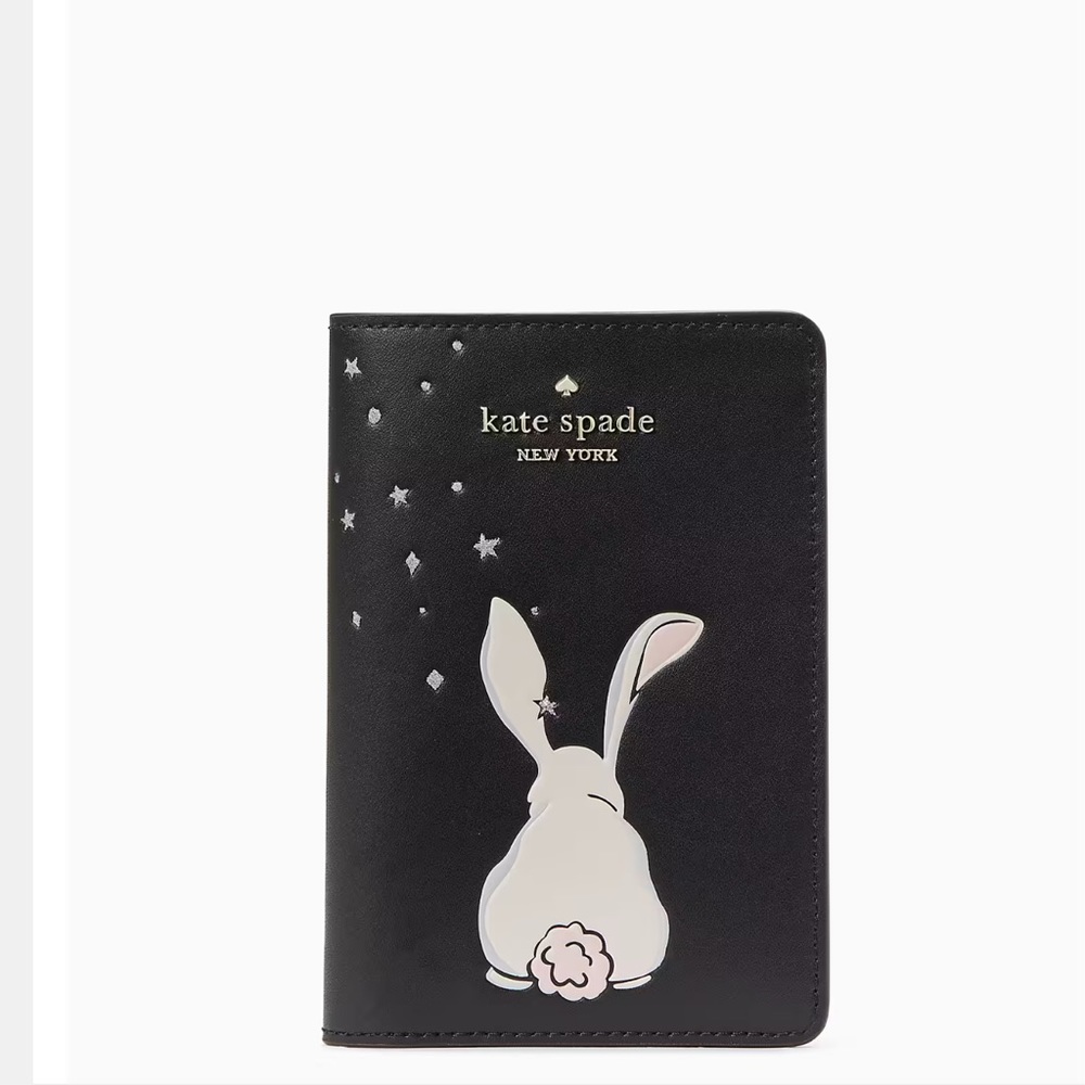 Kate Spade Bunbun Bunny Passport Holder 
COLOR: Black Multi 
NWT - Picture 5 of 16